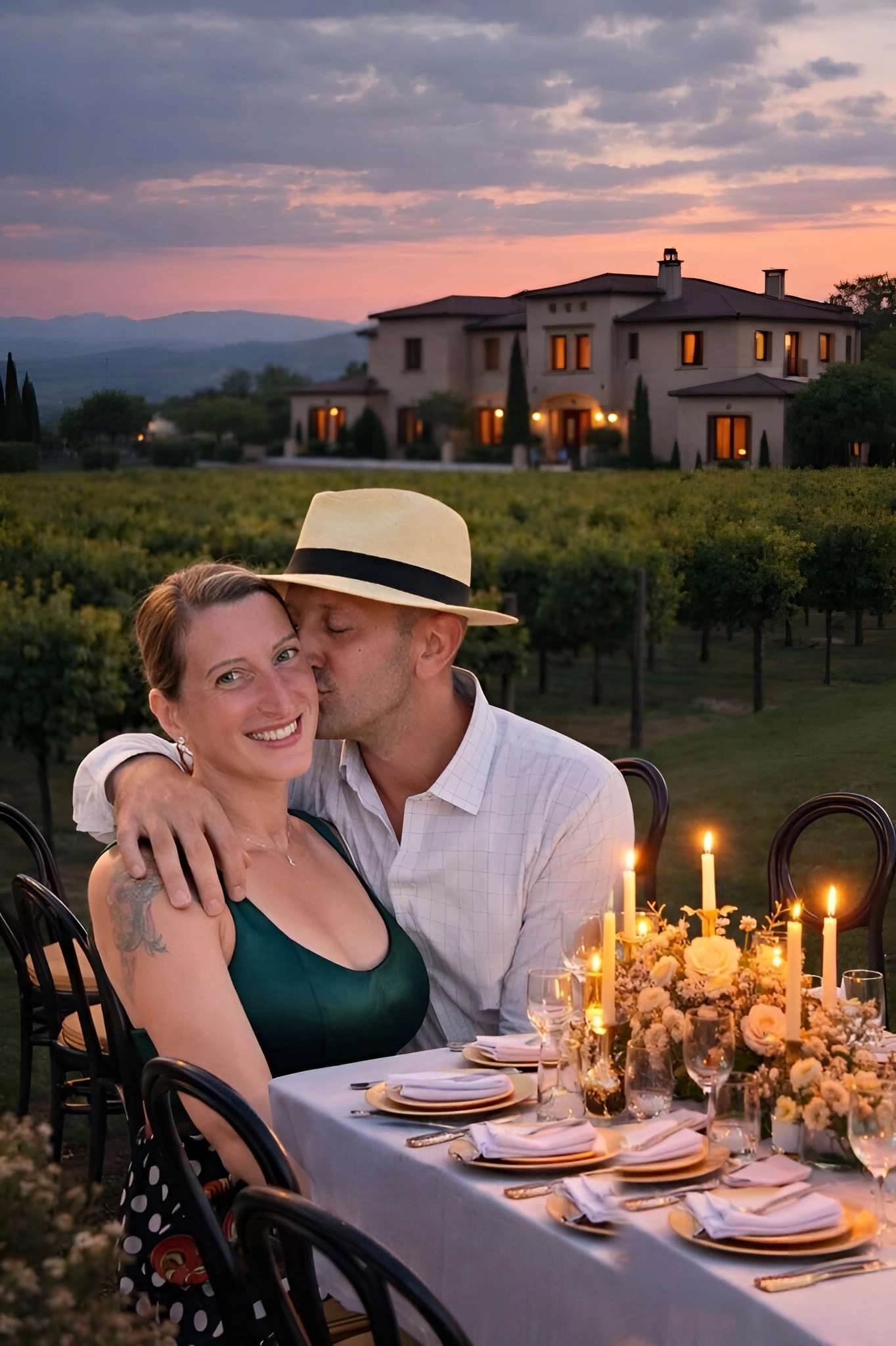 Ombretta and Ante in a vineyard